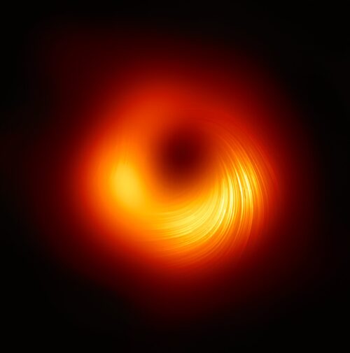 magnetische velden zwart gat M87 in beeld